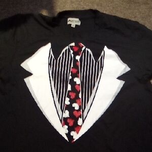 Men's Black Vintage Medium Tuxedo Fancy Style Shirt Mountain Ridge
